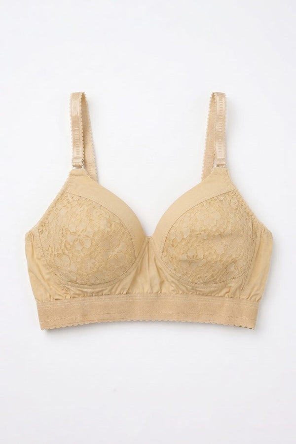 Rubi Floral Lace Cotton Bra for Women – Pack of Three | Soft, Breathable & Comfortable Fit