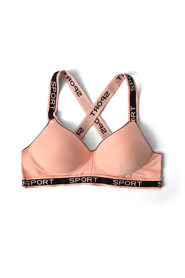 Yuluoting Women's Criss-Cross Sports Padded Bra