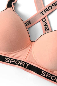 Yuluoting Women's Criss-Cross Sports Padded Bra