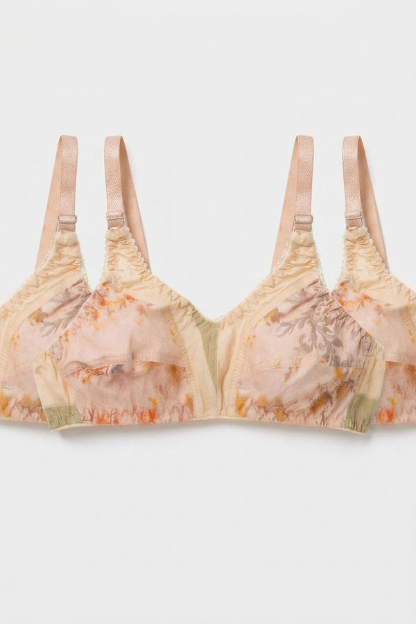 Robi Vintage Floral Cotton Bra for Women